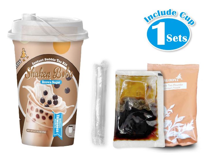 Instant milk tea kit Shaken Boba/ Brown sugar  2