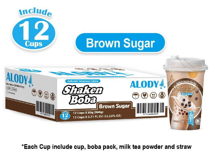 Instant milk tea kit Shaken Boba/ Brown sugar  3