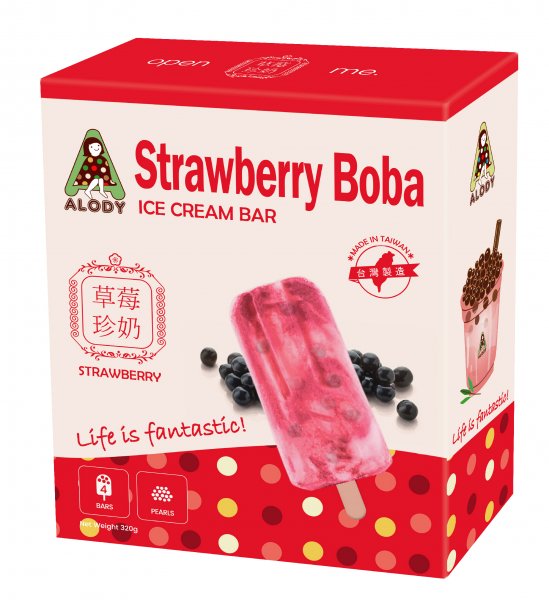 ALODY Strawberry Boba Ice Cream Bar