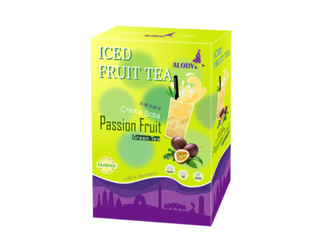 Passion Fruit Green Tea w/ Crystal Boba 1
